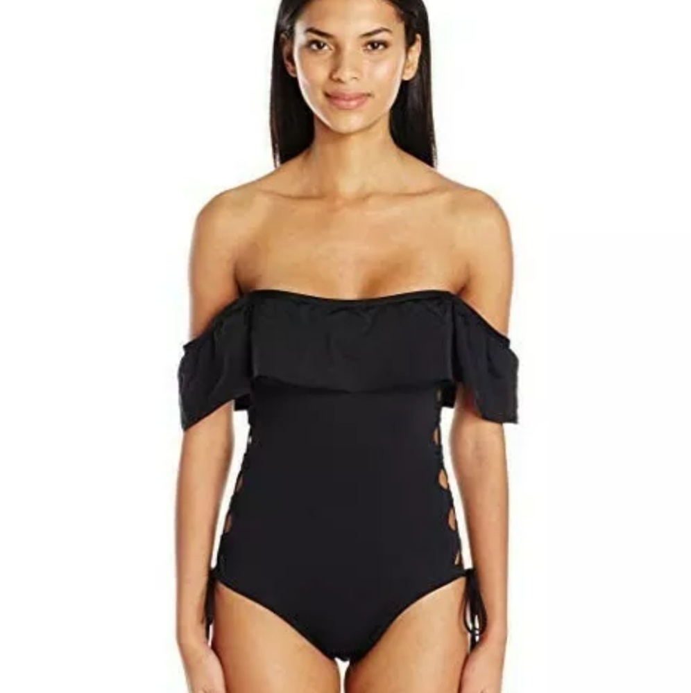 Laundry by Shelli Segal Off Shoulder Swimsuit